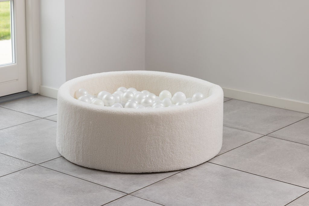 Round Ball Pit - Teddy Creme (90x30)