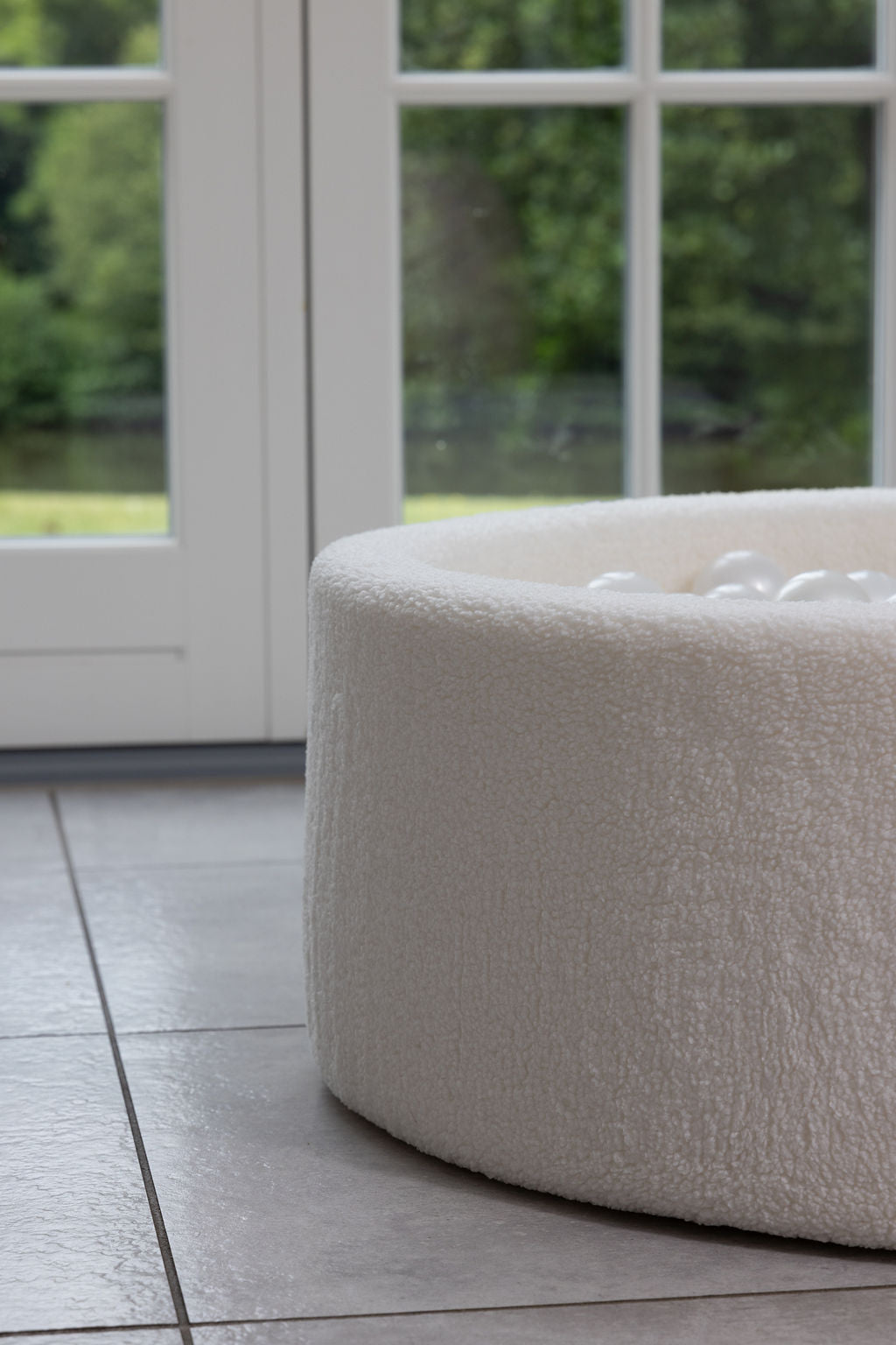 Round Ball Pit - Teddy Creme (90x30)