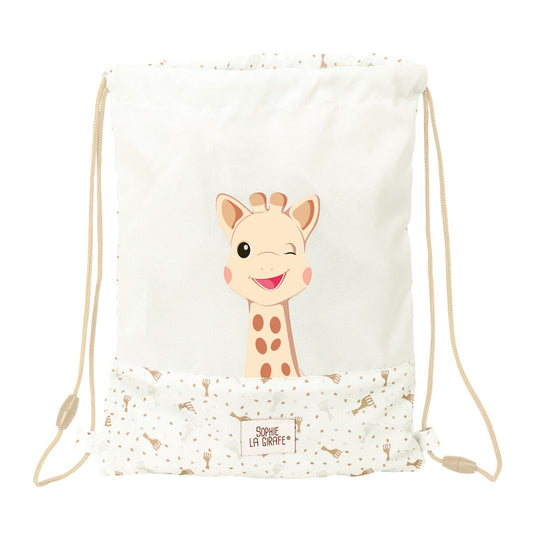 Backpack with Strings Sophie la Girafe Beige 26 x 34 x 1 cm-0