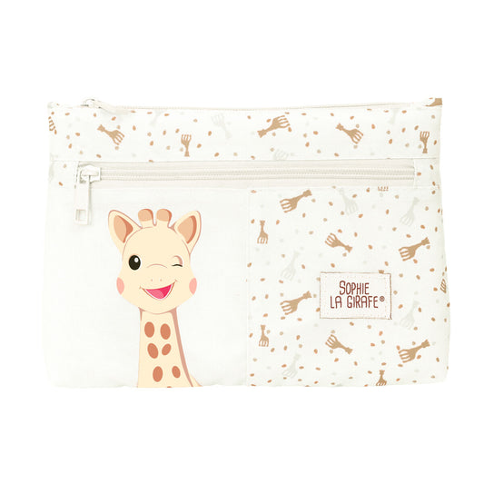 Double Carry-all Sophie la Girafe Beige 23 x 16 x 3 cm-0