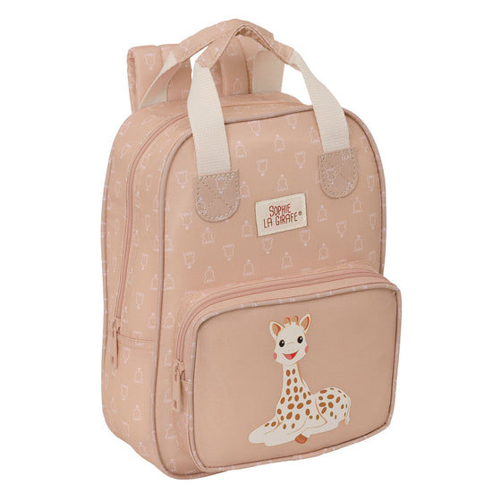 School Bag Sophie la Girafe Beige 20 x 28 x 8 cm-0