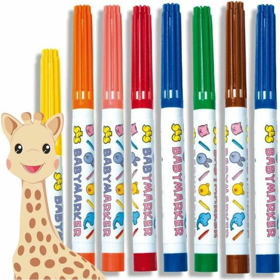 Set of Felt Tip Pens babies SES Creative SOPHIE LA GIRAFE Multicolour-2