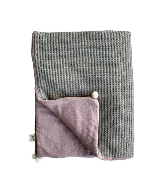 Soft Two-Layer Blanket 75 × 100 cm in Rose