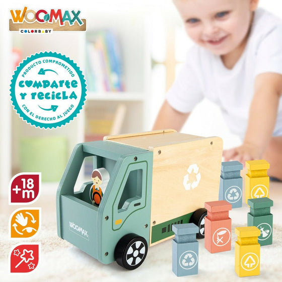 Garbage Truck Woomax Toy 8 Pieces 24 x 15 x 13,5 cm (4 Units)-3