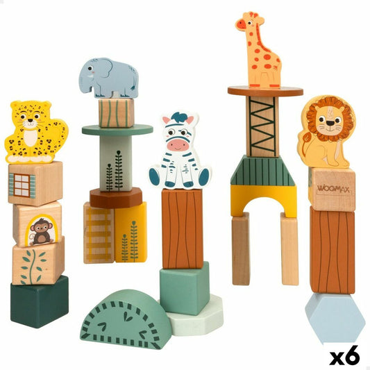 Construction set Woomax animals 28 Pieces (6 Units)-0