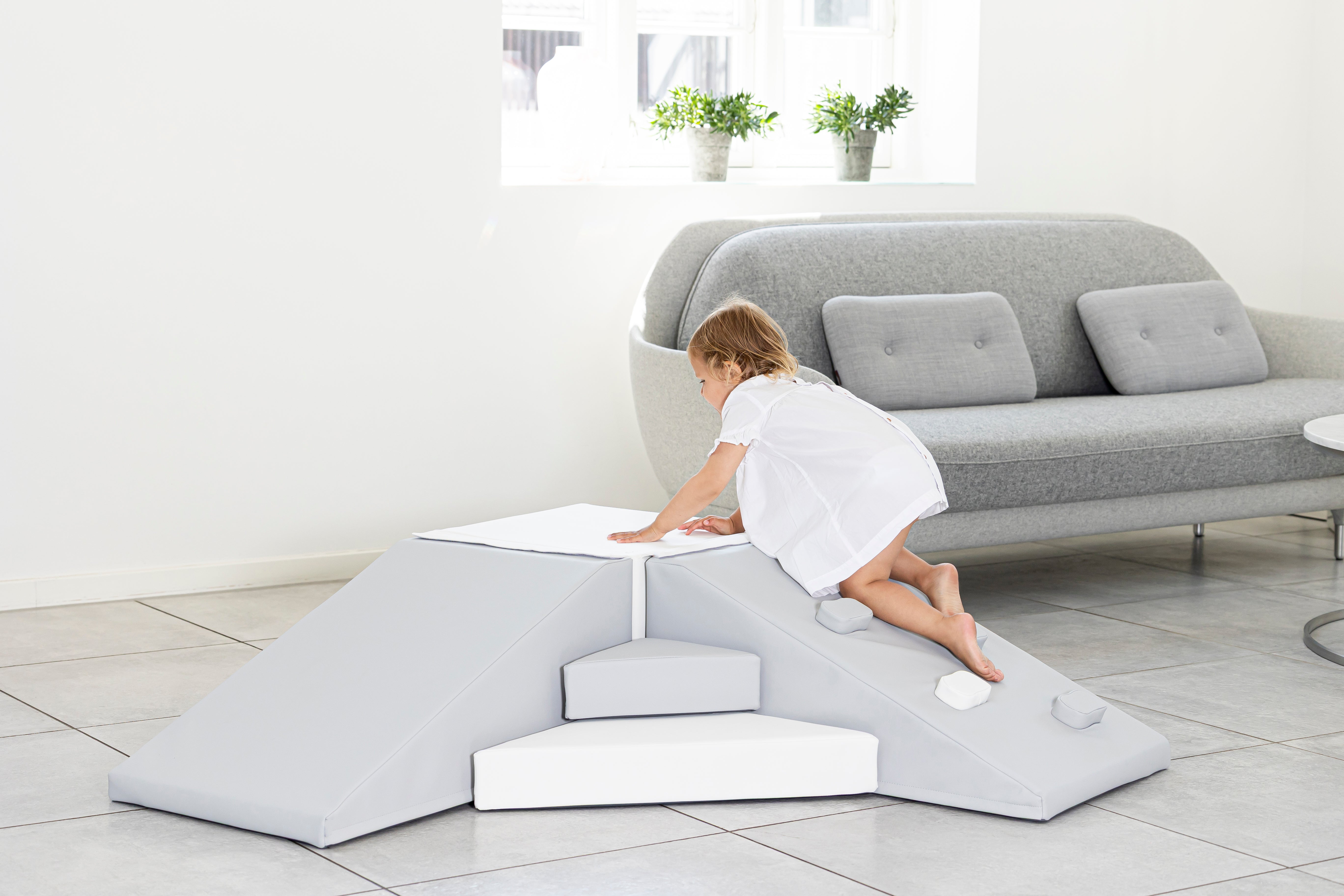Corner Soft Play Set - Grey/White