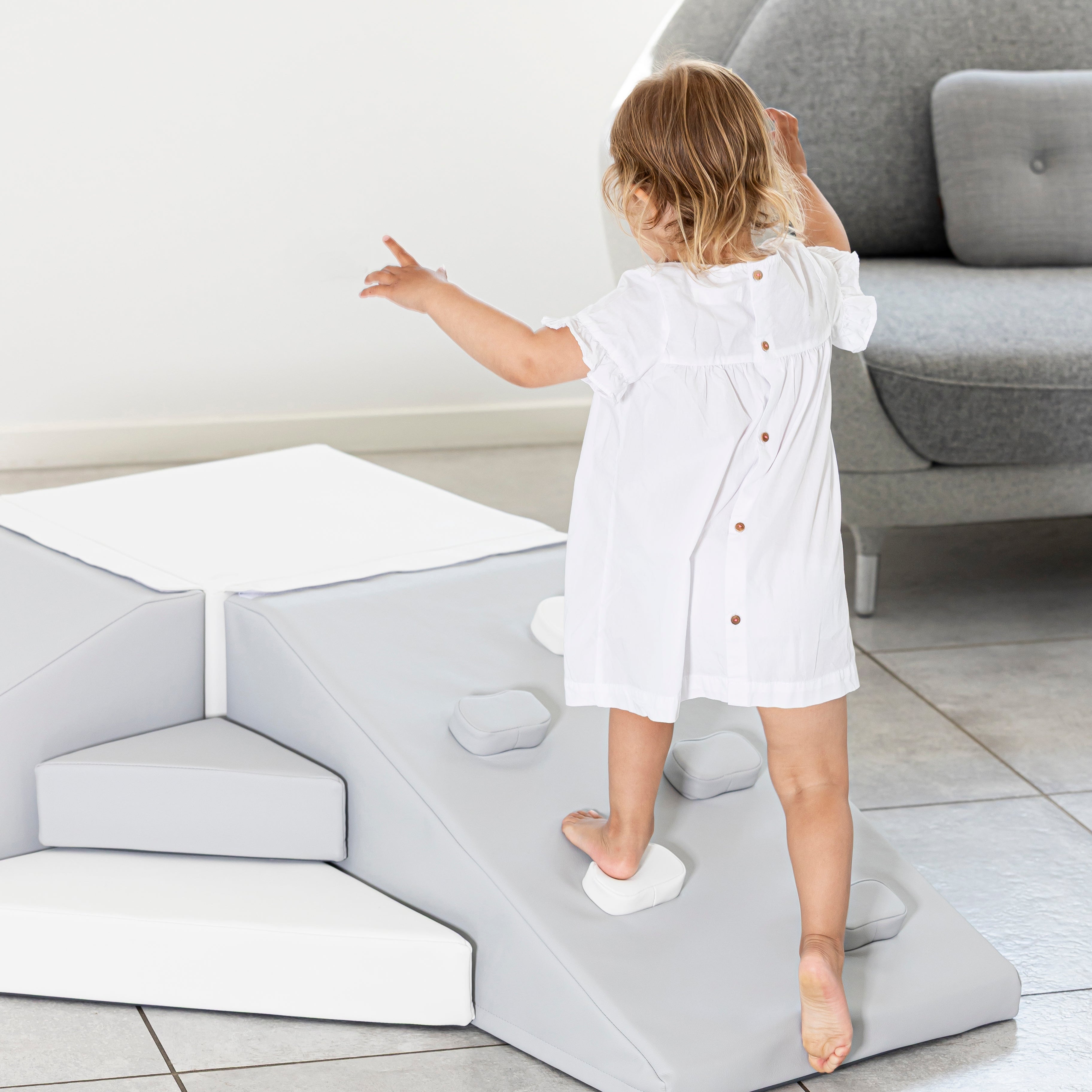 Corner Soft Play Set - Grey/White