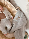 Personalized Soft Teddy Blanket with Embroidered Name – Perfect Baby Gift for Birth or Christening