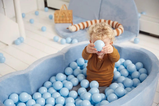 Cloud Ball Pit - Velvet Baby Blue (115x40) - KIDKII