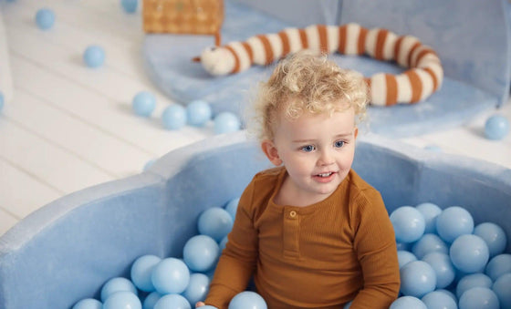 Cloud Ball Pit - Velvet Baby Blue (115x40) - KIDKII