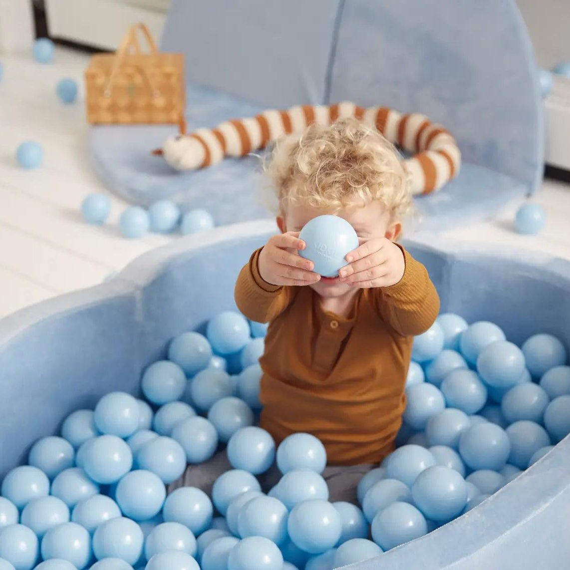 Cloud Ball Pit - Velvet Baby Blue (115x40) - KIDKII