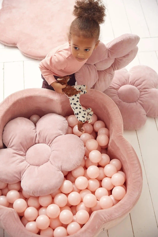 Flower Ball Pit - Velvet Baby Pink (100X30) - PRE ORDER - KIDKII