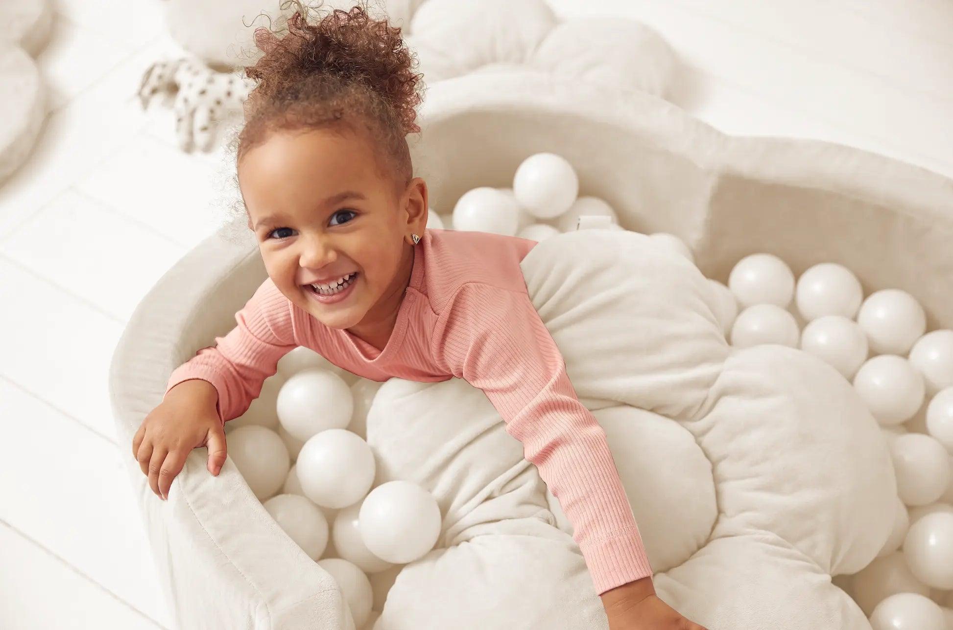 Flower Ball Pit - Velvet Creme (100X30) - PRE ORDER - KIDKII