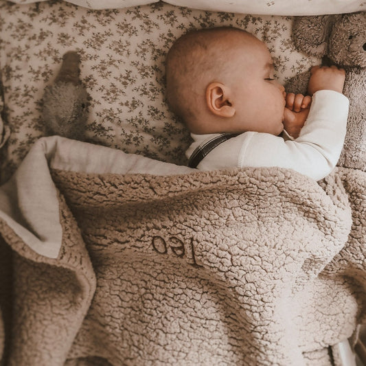 Baby Blanket with Name - Beige