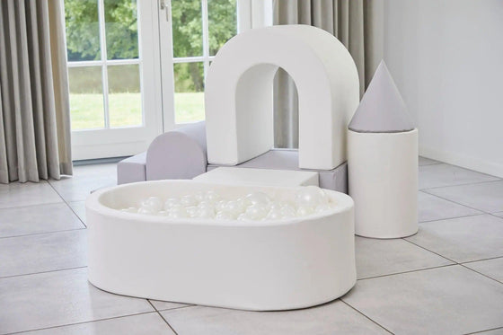 LUX Foam Play Set with Ball Pit - Grey/White - KIDKII