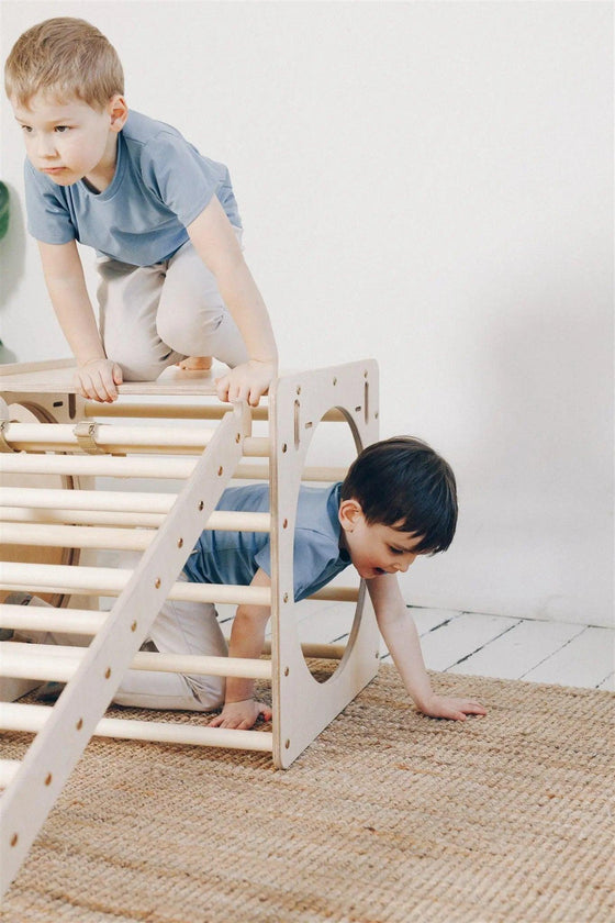 Montessori - Climbing Cube - Wood Multicolor - KIDKII