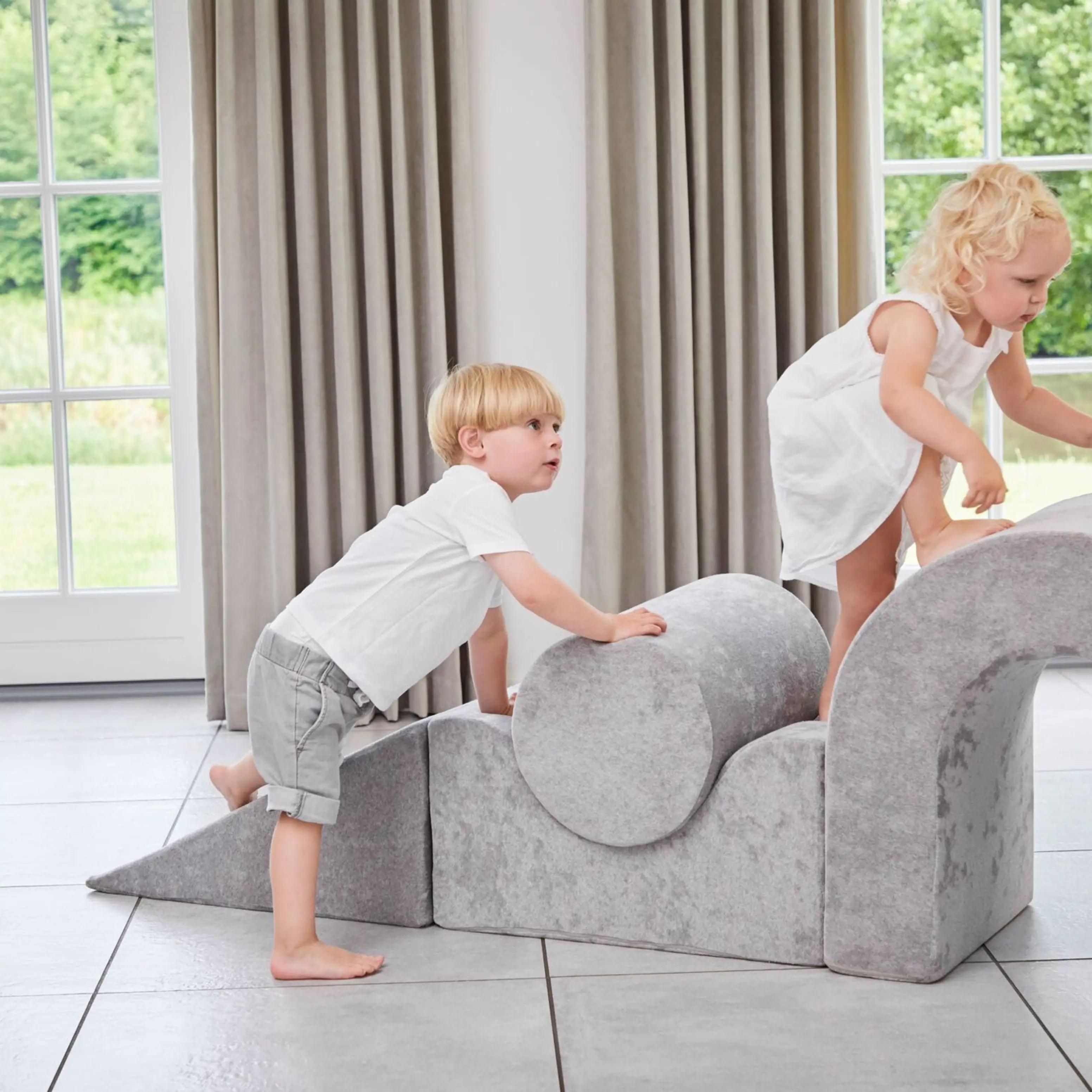 Nordic Foam Play Set With Ball Pit - Velvet Grey - KIDKII