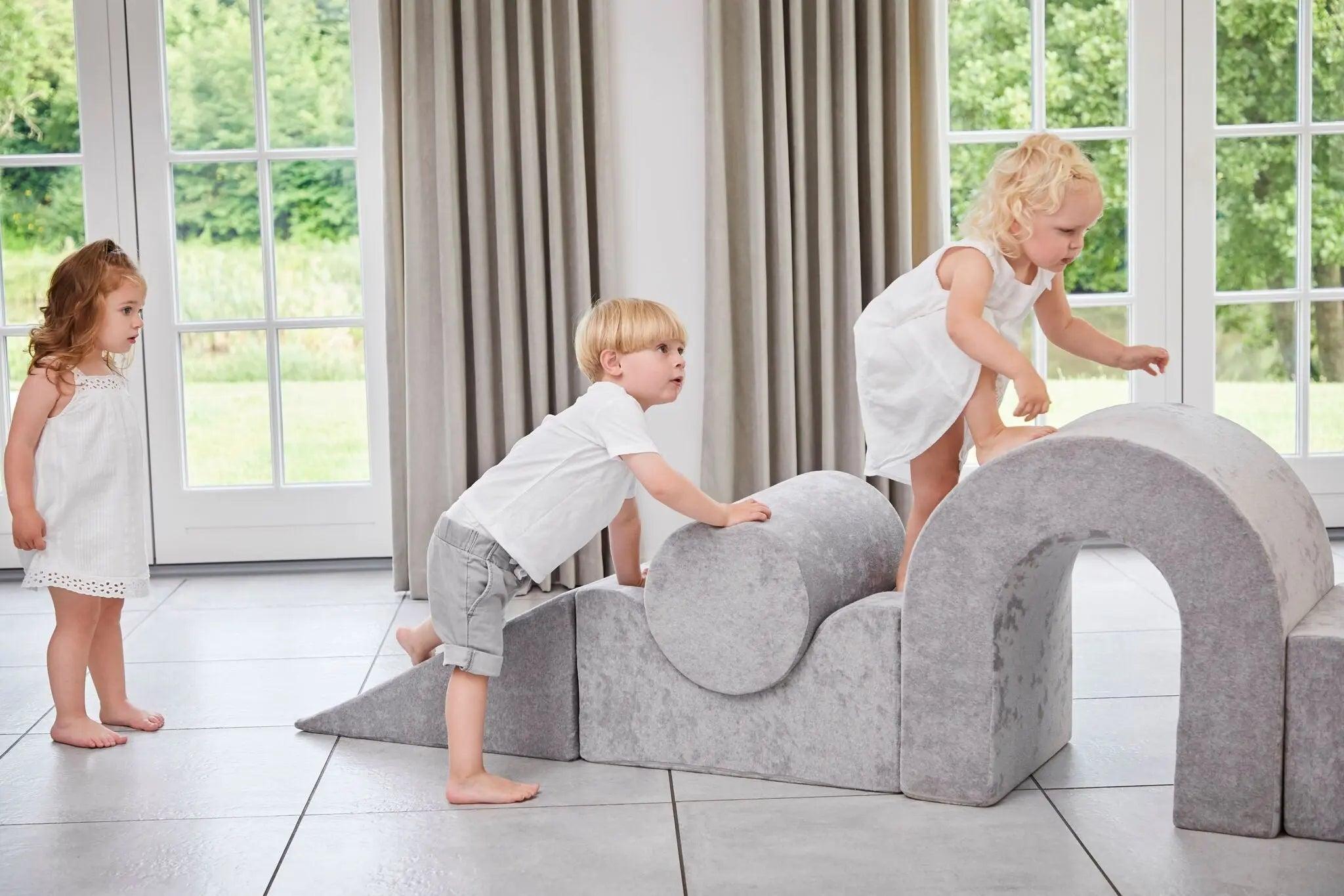 Nordic Foam Play Set With Ball Pit - Velvet Grey - KIDKII