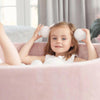 Round Ball Pit - Velvet Baby Pink (100x30) - KIDKII