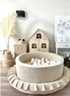 Round Ball Pit - Velvet Beige (90x30) - KIDKII