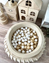 Round Ball Pit - Velvet Beige (90x30) - KIDKII