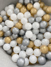 Round Ball Pit - Velvet Light Grey (90x30) - KIDKII