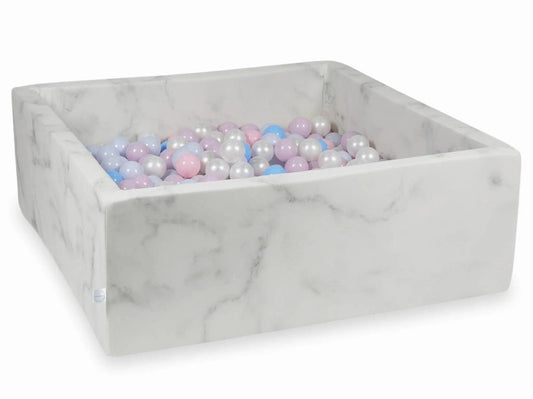 Square Ball Pit - Velvet Marble (110x110x40) - KIDKII